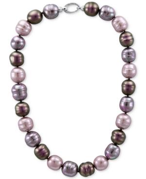 Majorica Sterling Silver Multi-pearl Collar Necklace