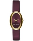 Marc Jacobs Women's Cicely Burgundy Leather Strap Watch 31mm Mj1456