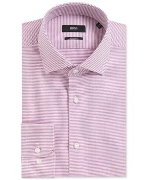 Boss Men's Regular/classic-fit Geometric Cotton Dress Shirt