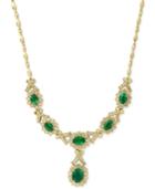Brasilica By Effy Emerald (3-5/8 Ct. T.w.) And Diamond (1-1/2 Ct. T.w.) Collar Necklace In 14k Gold
