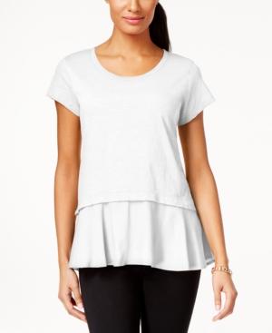 Style & Co. Layered-look Peplum T-shirt, Only At Macy's