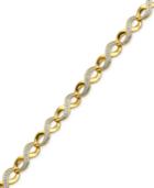 Diamond Accent Infinity Bracelet In 18k Gold-plated Sterling Silver
