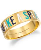 Kate Spade New York 12k Gold-plated Make A Splash Idiom Bangle Bracelet
