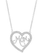 Diamond Mom Pendant Necklace (1/10 Ct. T.w.) In Sterling Silver