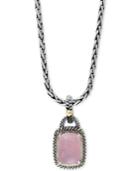 Serenity By Effy Rose Quartz Pendant Necklace (7-1/6 Ct. T.w.) In Sterling Silver And 18k Gold