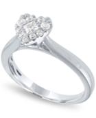 Diamond Heart Halo Ring (1/3 Ct. T.w.) In 14k White Gold