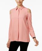 Alfani Cold-shoulder Blouse, Only At Macy's