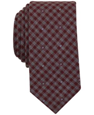 Bar Iii Men's Wine Diamond Gingham Tie, Only At Macy's