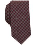 Bar Iii Men's Wine Diamond Gingham Tie, Only At Macy's