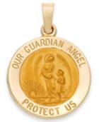 Guardian Angel Pendant In 14k Gold