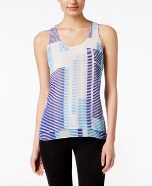 Calvin Klein Jeans Layered Printed Top, Only At Macy's