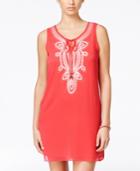 Bcx Juniors' Sleeveless Embroidered Shift Dress