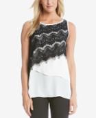 Karen Karen Tiered Lace Shell