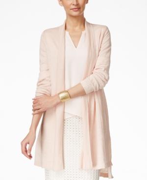 Alfani Rib-trim Linen Cardigan, Only At Macy's