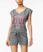 Material Girl Active Pro Juniors' Graphic Romper, Created For Macy's