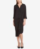 Dkny Side-tie Roll-tab Shirtdress