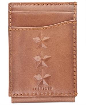 Tommy Hilfiger Men's Virgil Embossed Magnetic Leather Wallet