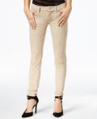 Guess Faux-suede Low-rise Power Skinny Jeans