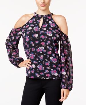 Bar Iii Cold-shoulder Peasant Top, Created For Macy's