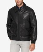 Marc New York Men's Leather Bomber Jacket
