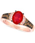 Le Vian Fire Opal (5/8 Ct. T.w.) And Diamond (1/4 Ct. T.w.) Ring In 14k Rose Gold