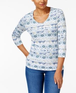 Karen Scott Floral-print Top, Created For Macy's