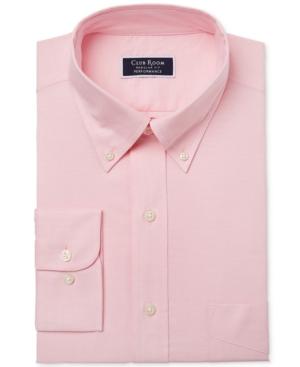 Club Room Men's Classic/regular Fit Performance Easy-care Oxford Solid Dress Shirt, Created For Macy's