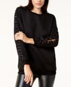 Glam By Glamorous Laced-sleeve Sweater, Created For Macy's