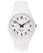 Swatch Watch, Unisex Swiss Just White White Strap 34mm Gw151