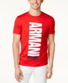 Armani Exchange Men's Vertical Logo Print T-shirt