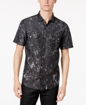 Inc International Concepts Men's Snap-front Splatter Shirt, Created For Macy's