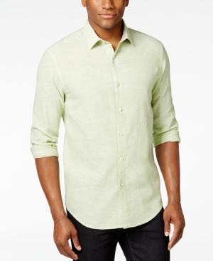Tasso Elba Men's Linen Long-sleeve Shirt