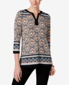 Charter Club Split-neck Tunic, Created For Macy's