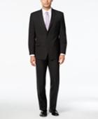 Marc New York By Andrew Marc Men's Slim-fit Black Plaid Suit