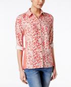 G.h. Bass & Co. Floral-print Long-sleeve Shirt, Only At Macy's