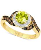 Le Vian Peridot (7/8 Ct. T.w.) And Diamond (1/3 Ct. T.w.) Ring In 14k Gold