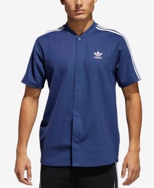 Adidas Men's Originals Jacquard Baseball Snap T-shirt