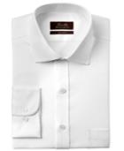 Tasso Elba Men's Classic/regular Fit White Double Diamond Dress Shirt, Created For Macy's