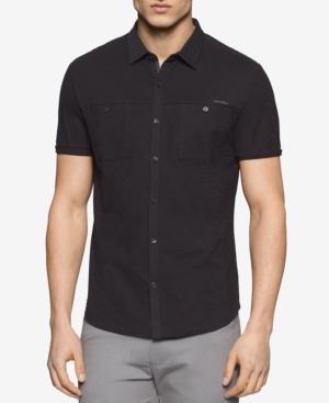 Calvin Klein Men's Heathered Short-sleeve Shirt
