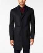 Kenneth Cole Reaction Elan Charcoal Texture Slim-fit Overcoat