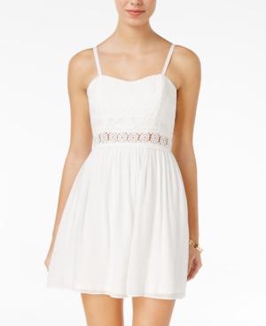 Bcx Juniors' Illusion-trim Fit & Flare Dress