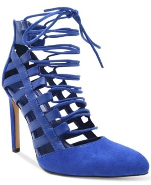 Chelsea & Zoe Paiton Cage Lace-up Booties Women's Shoes