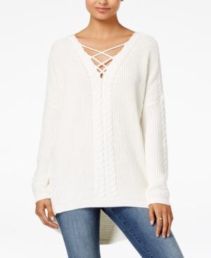 One Hart Juniors' High-low Crisscross Sweater
