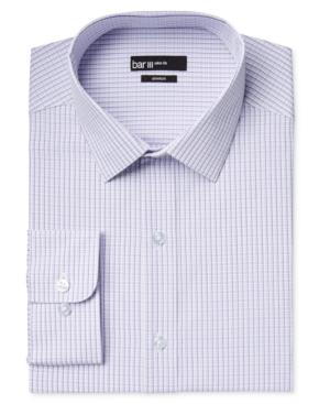 Bar Iii Men's Slim-fit Lavender Sateen Check Dress Shirt, Only At Macy's