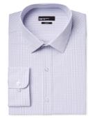 Bar Iii Men's Slim-fit Lavender Sateen Check Dress Shirt, Only At Macy's