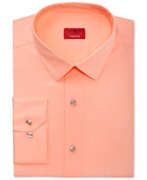 Alfani Men's Slim-fit Stretch Coral Solid Dress Shirt, Only At Macy's