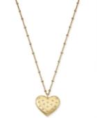 Kate Spade New York Gold-tone Pave Heart Locket Pendant Necklace, 32 + 3 Extender