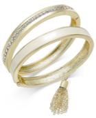 Inc International Concepts Gold-tone Crystal And Enamel Bangle Bracelet Duo, Only At Macy's