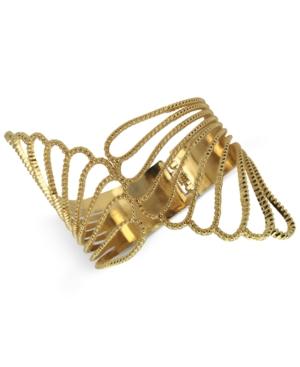 Guess Bracelet, Gold-tone Winged Cuff Bracelet