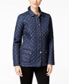 Charter Club Dot-print Quilted Jacket, Only At Macy's